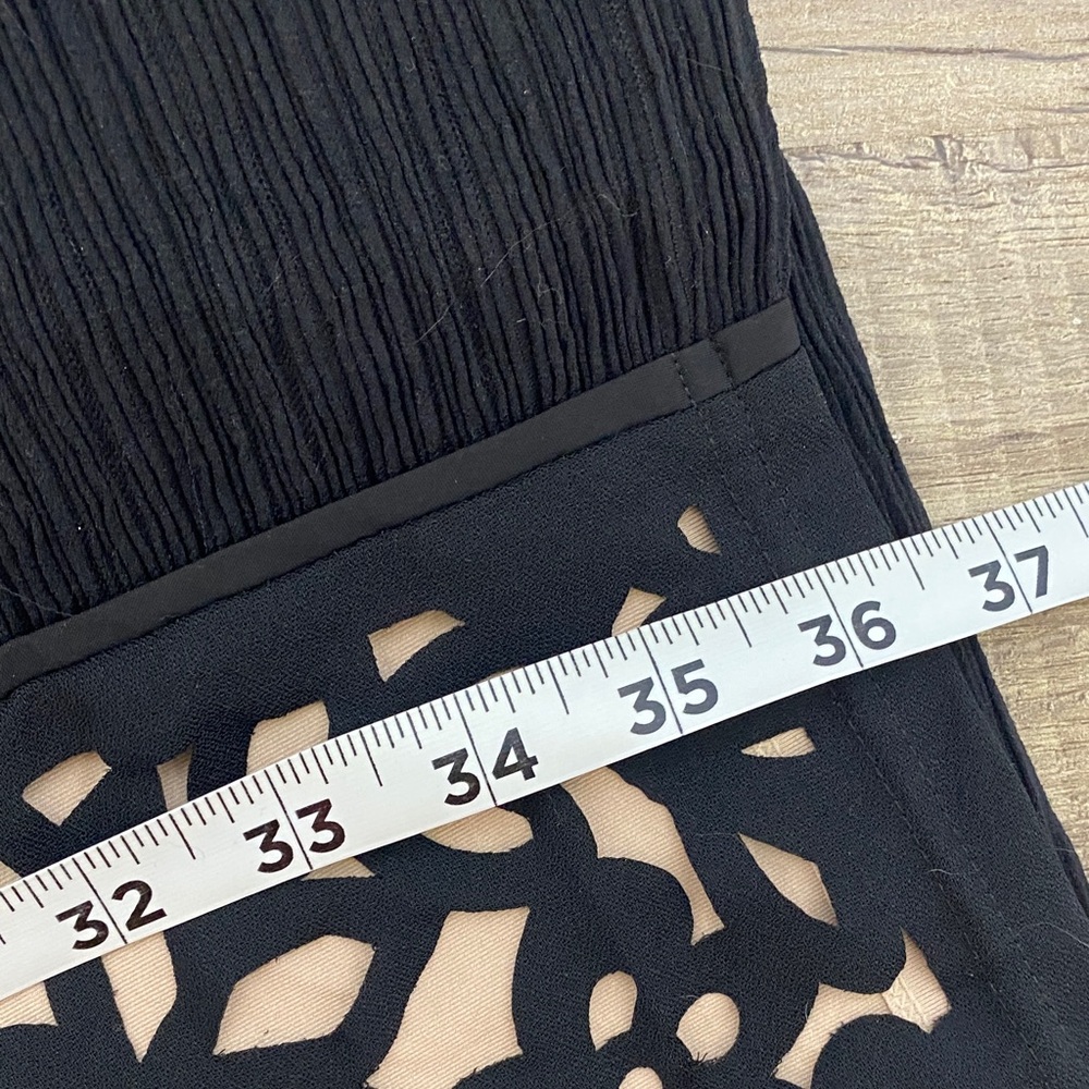 Maeve Black Laser-Cut Midi Dress with Nude Underlay - Picture 8 of 9